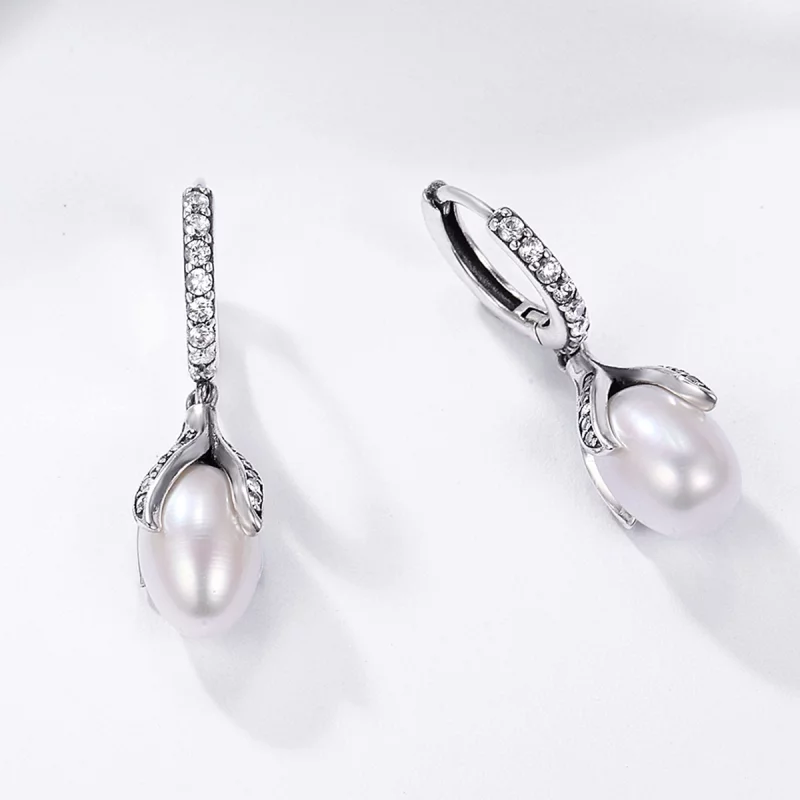 (image pour) Clous d'Oreilles Style PANDORA Bourgeon de Mimosa - SCE259 - Afficher 5