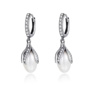 Clous d'Oreilles Style PANDORA Bourgeon de Mimosa - SCE259 (image pour) Clous d'Oreilles Style PANDORA Bourgeon de Mimosa - SCE259