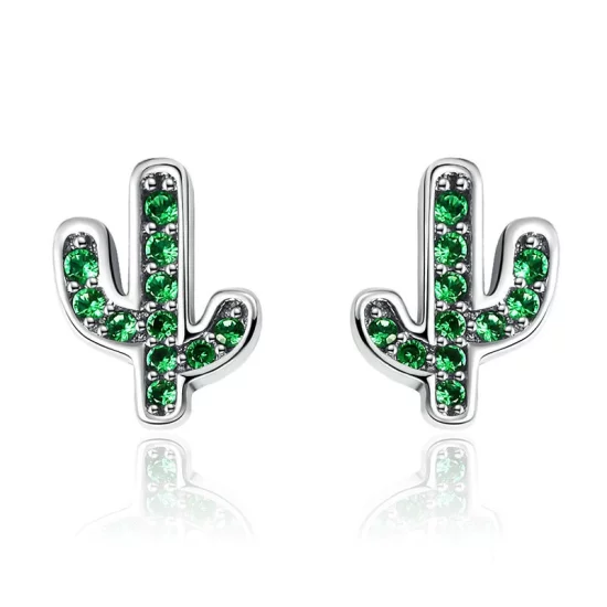 (image pour) Clous d'Oreilles Style PANDORA Cactus frais - SCE097