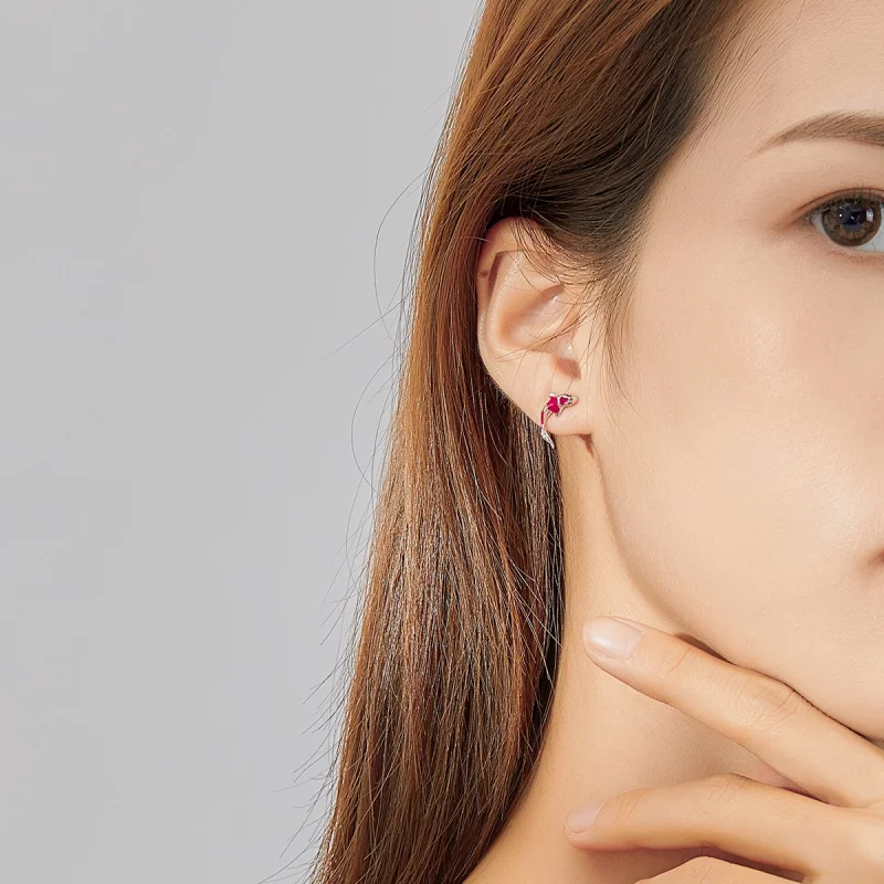 (image pour) Clous d'Oreilles Style PANDORA Chanceux Koi - SCE812 - Afficher 5