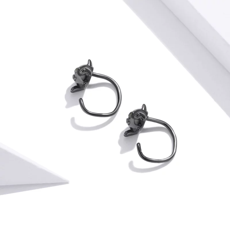 (image pour) Clous d'Oreilles Style PANDORA Chat - SCE1125 - Afficher 2
