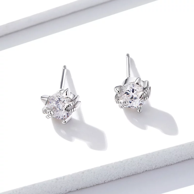 (image pour) Clous d'Oreilles Style PANDORA Chaton mignon - BSE205 - Afficher 4