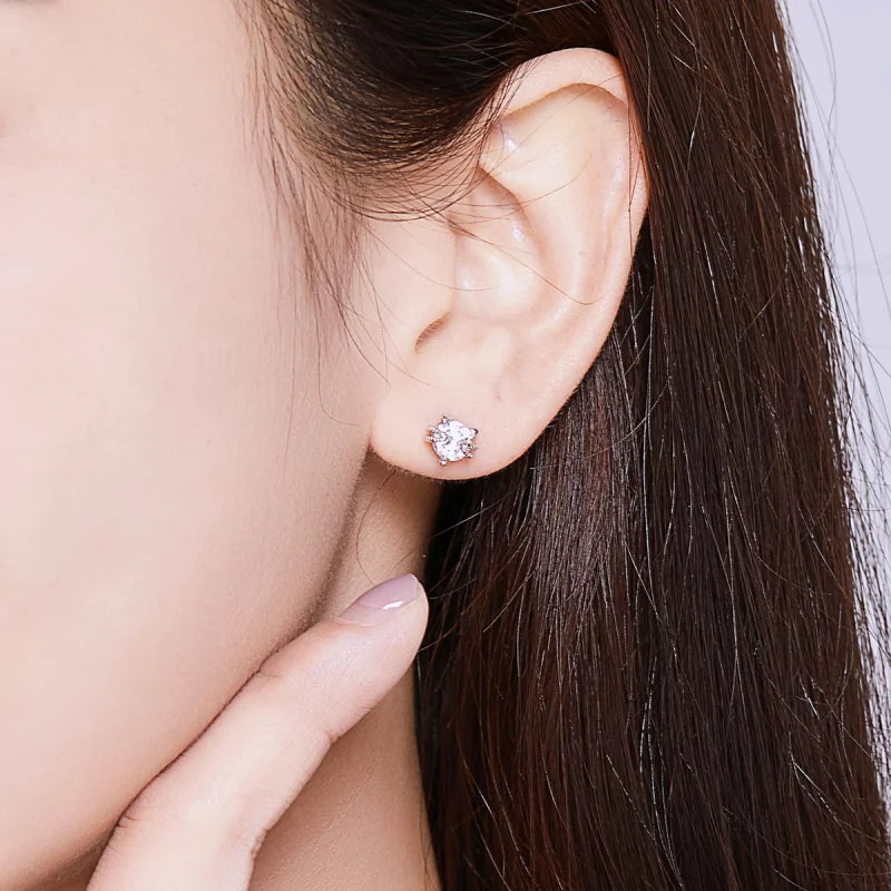 (image pour) Clous d'Oreilles Style PANDORA Chaton mignon - BSE205 - Afficher 6