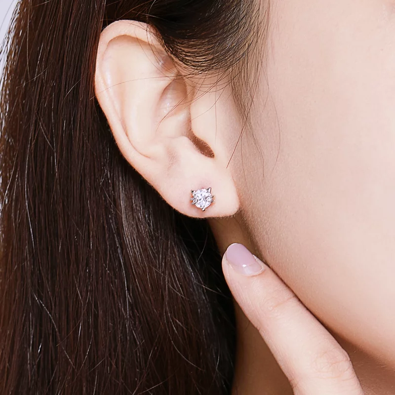 (image pour) Clous d'Oreilles Style PANDORA Chaton mignon - BSE205 - Afficher 7