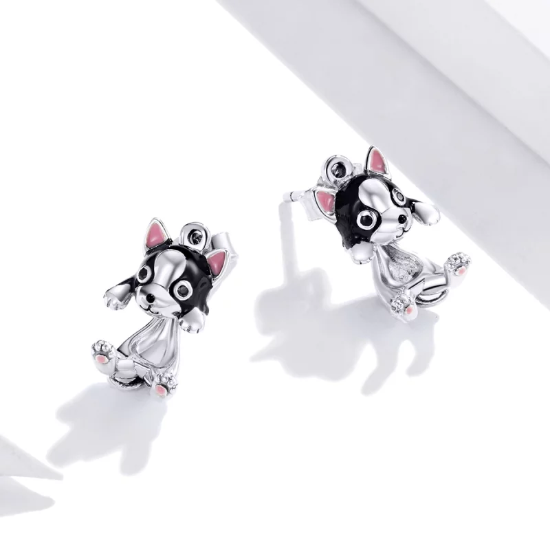 (image pour) Clous d'Oreilles Style PANDORA Chien - SCE978 - Afficher 3