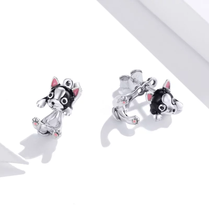 (image pour) Clous d'Oreilles Style PANDORA Chien - SCE978 - Afficher 4
