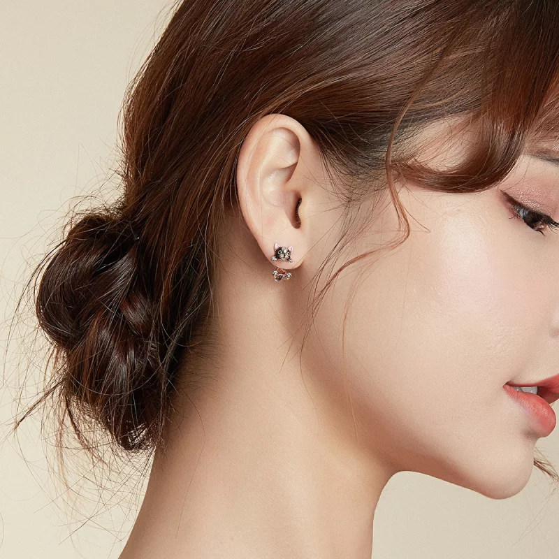 (image pour) Clous d'Oreilles Style PANDORA Chien - SCE978 - Afficher 5