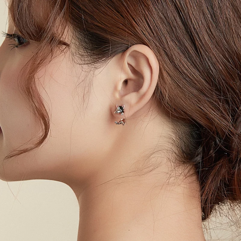 (image pour) Clous d'Oreilles Style PANDORA Chien - SCE978 - Afficher 6