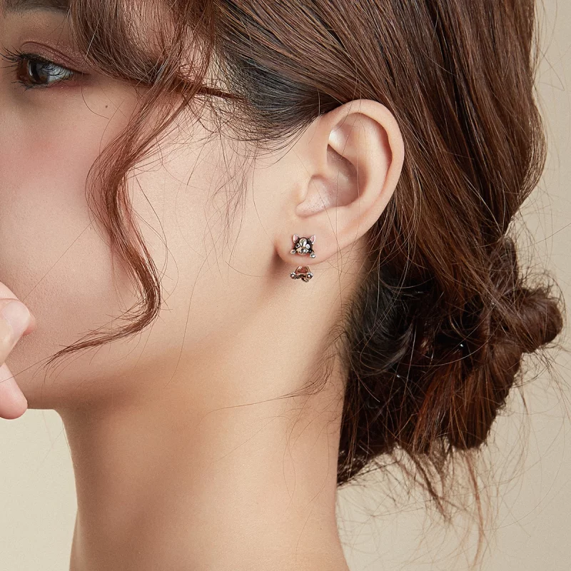 (image pour) Clous d'Oreilles Style PANDORA Chien - SCE978 - Afficher 8