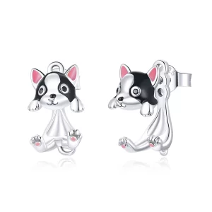 (image pour) Clous d'Oreilles Style PANDORA Chien - SCE978