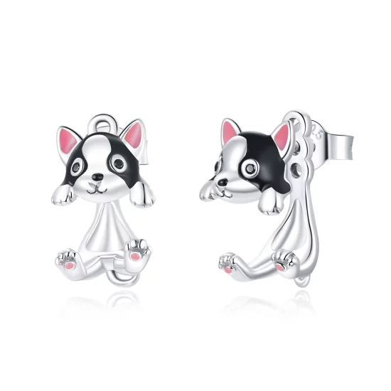 (image pour) Clous d'Oreilles Style PANDORA Chien - SCE978