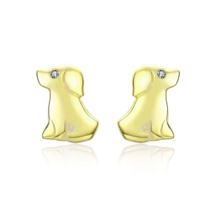 Clous d'Oreilles Style PANDORA Chiot - SCE584-C (image pour) Clous d'Oreilles Style PANDORA Chiot - SCE584-C
