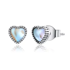 (image pour) Clous d'Oreilles Style PANDORA Coeur élevé - SCE929
