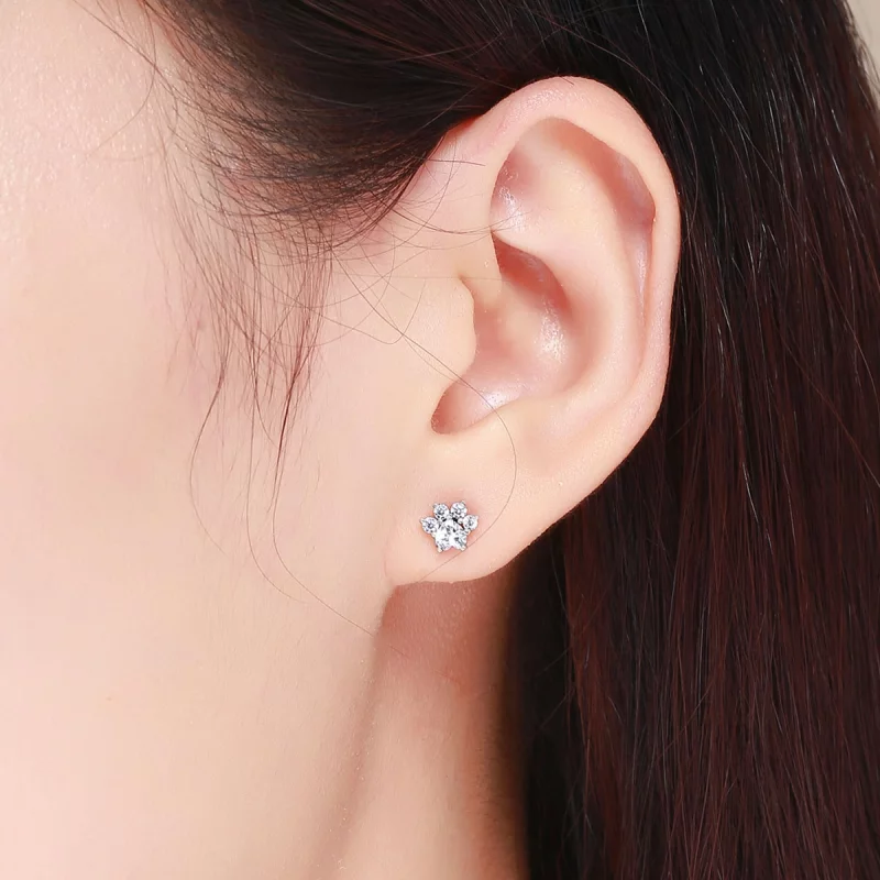 (image pour) Clous d'Oreilles Style PANDORA Compagnie de chat - SCE424 - Afficher 7