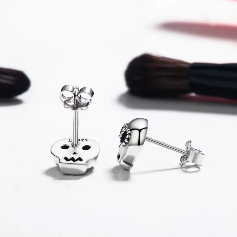 (image pour) Clous d'Oreilles Style PANDORA Crâne - SCE064 - Afficher 5