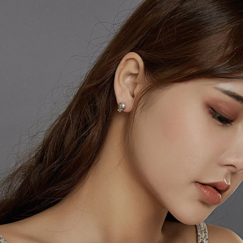 (image pour) Clous d'Oreilles Style PANDORA Crâne - SCE953 - Afficher 6