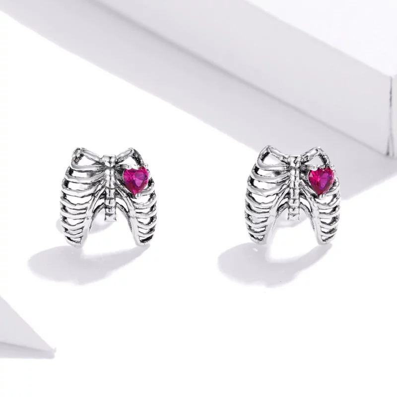 (image pour) Clous d'Oreilles Style PANDORA Côtes - SCE970 - Afficher 3
