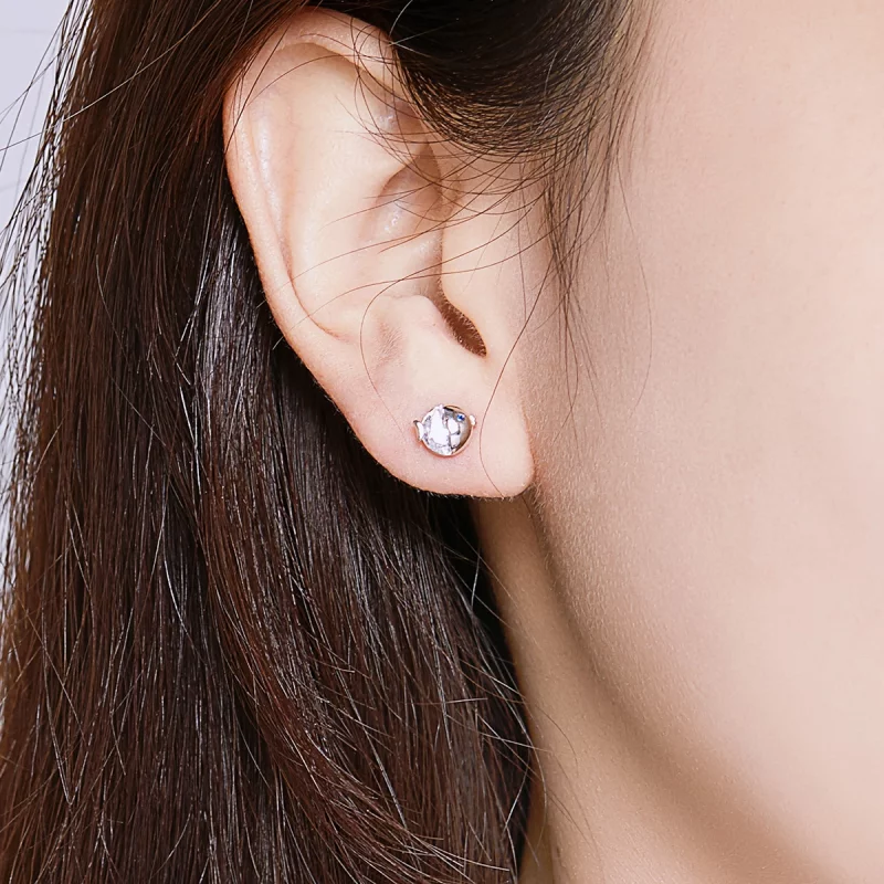 (image pour) Clous d'Oreilles Style PANDORA Embrasser le poisson - BSE204 - Afficher 7