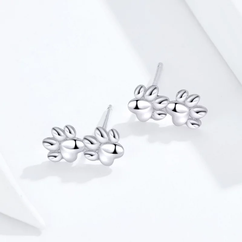 (image pour) Clous d'Oreilles Style PANDORA Empreintes d'animaux - SCE718 - Afficher 2