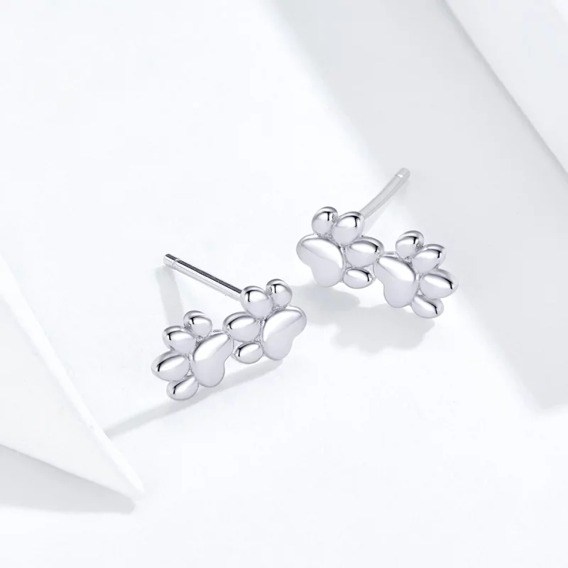 (image pour) Clous d'Oreilles Style PANDORA Empreintes d'animaux - SCE718 - Afficher 4