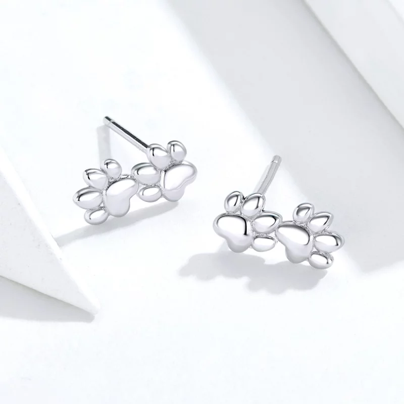 (image pour) Clous d'Oreilles Style PANDORA Empreintes d'animaux - SCE718 - Afficher 5