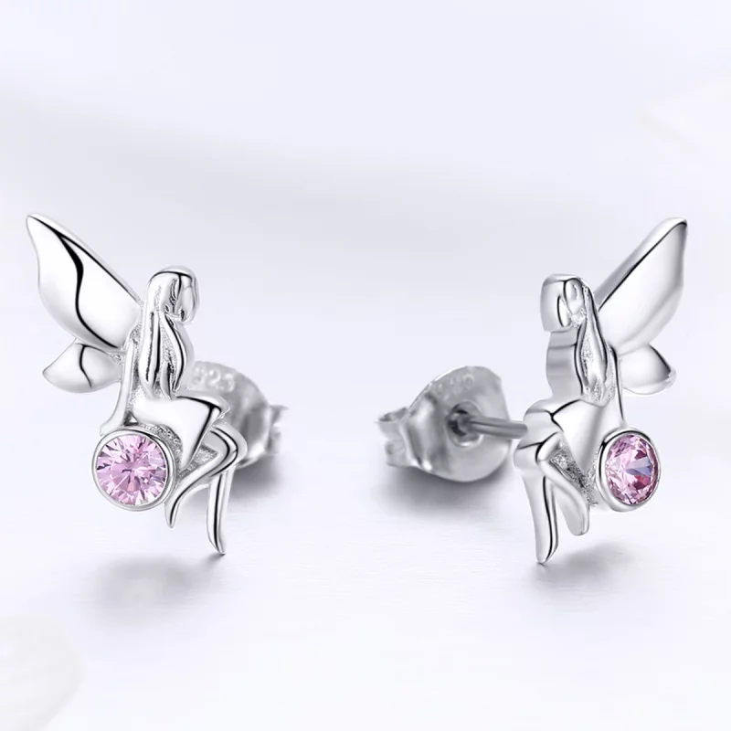 (image pour) Clous d'Oreilles Style PANDORA Fée des fleurs - SCE395 - Afficher 3