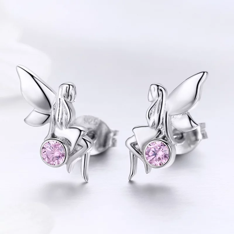 (image pour) Clous d'Oreilles Style PANDORA Fée des fleurs - SCE395 - Afficher 6