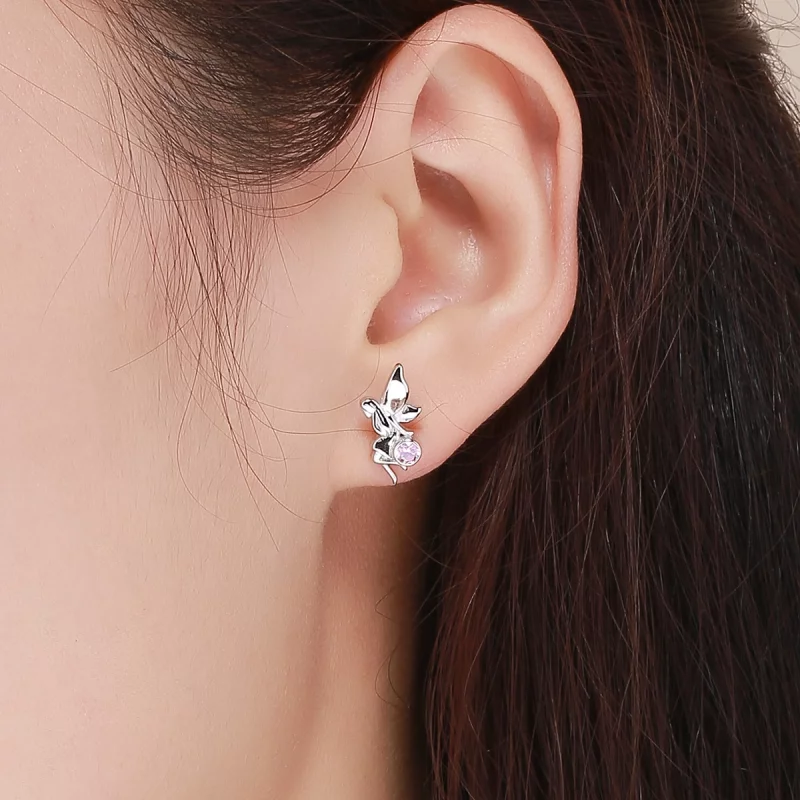 (image pour) Clous d'Oreilles Style PANDORA Fée des fleurs - SCE395 - Afficher 7
