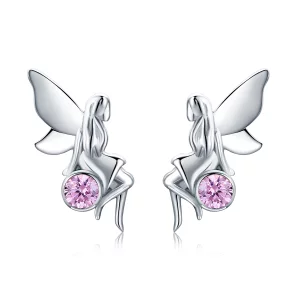 (image pour) Clous d'Oreilles Style PANDORA Fée des fleurs - SCE395