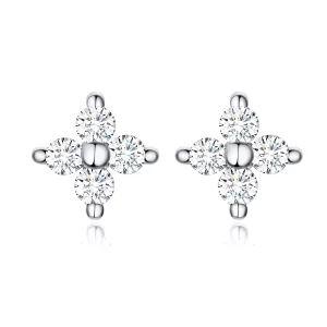 Clous d'Oreilles Style PANDORA Fleur de Lumière - SCE648 (image pour) Clous d'Oreilles Style PANDORA Fleur de Lumière - SCE648