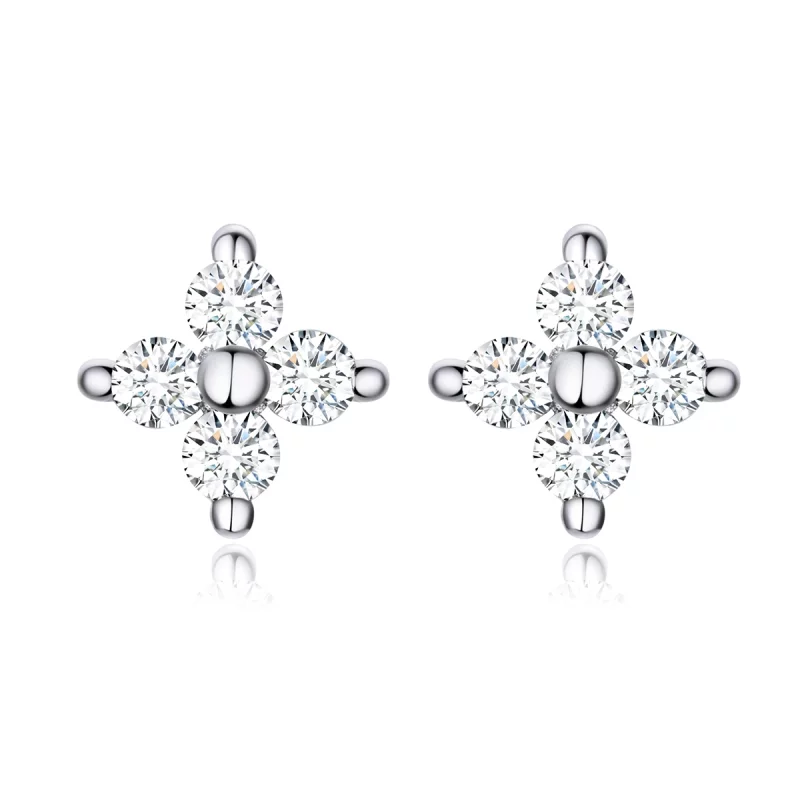 (image pour) Clous d'Oreilles Style PANDORA Fleur de Lumière - SCE648