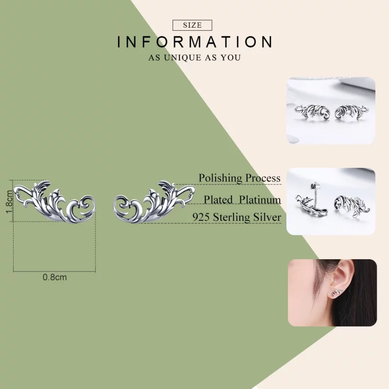 (image pour) Clous d'Oreilles Style PANDORA Fleur européenne rétro - SCE580 - Afficher 2