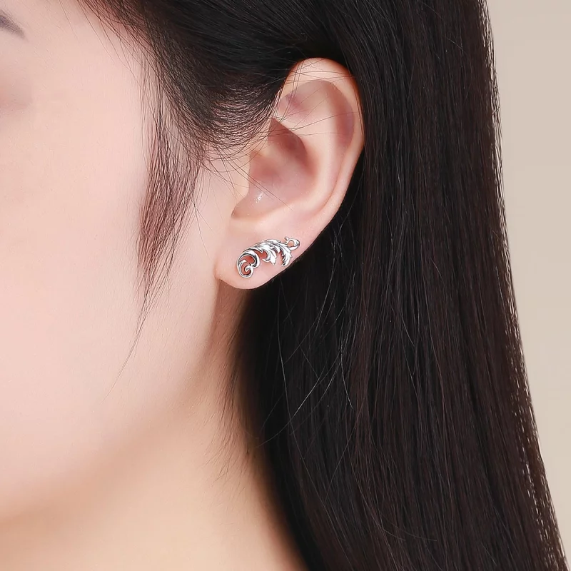 (image pour) Clous d'Oreilles Style PANDORA Fleur européenne rétro - SCE580 - Afficher 5