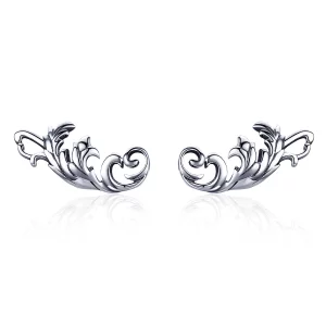(image pour) Clous d'Oreilles Style PANDORA Fleur européenne rétro - SCE580