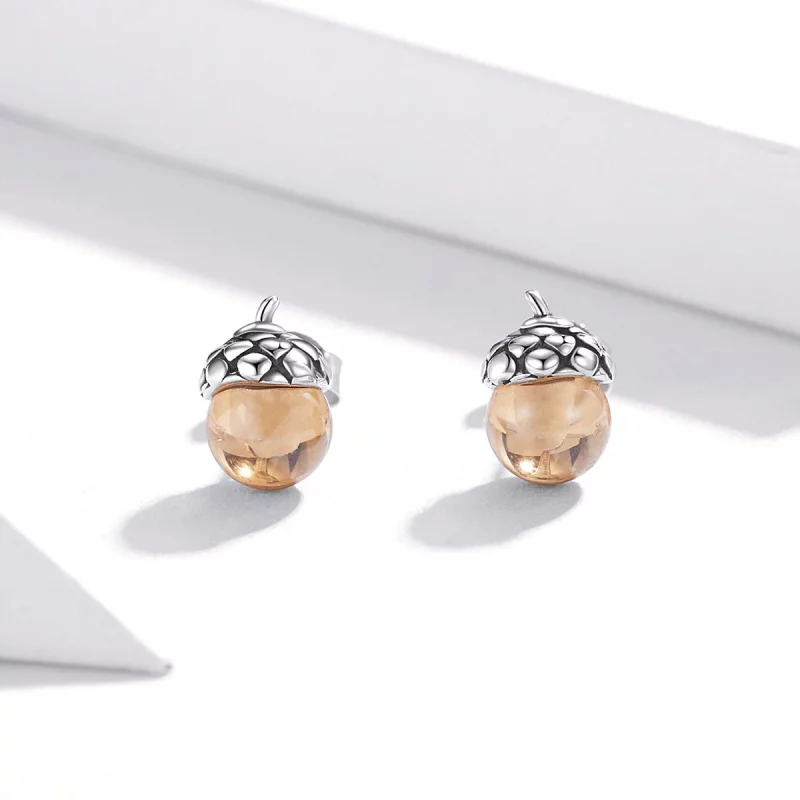 (image pour) Clous d'Oreilles Style PANDORA Fruit brillant du chêne - SCE935 - Afficher 2