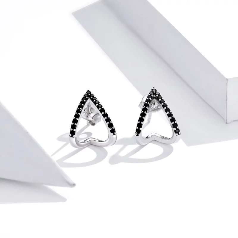 (image pour) Clous d'Oreilles Style PANDORA Géométrie simple - SCE924 - Afficher 2