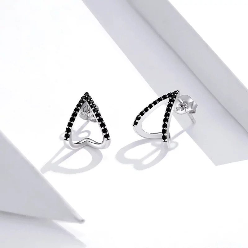 (image pour) Clous d'Oreilles Style PANDORA Géométrie simple - SCE924 - Afficher 4