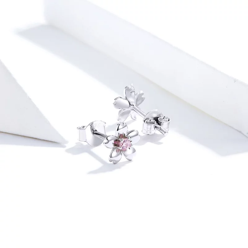 (image pour) Clous d'Oreilles Style PANDORA Goujon de fleur de marguerite - SCE784 - Afficher 3