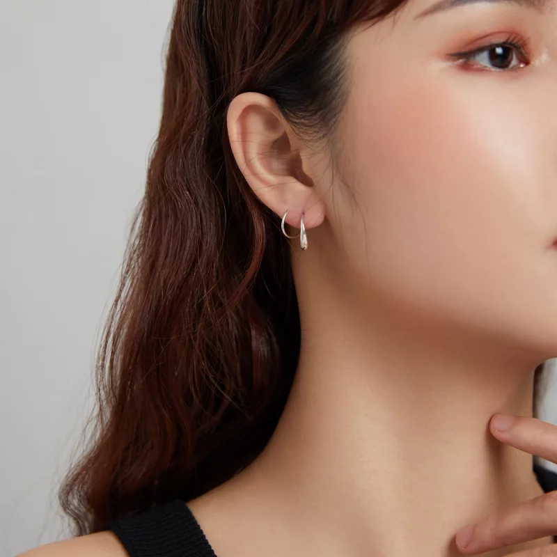 (image pour) Clous d'Oreilles Style PANDORA Gouttelettes d'eau créatives - SCE1130 - Afficher 7