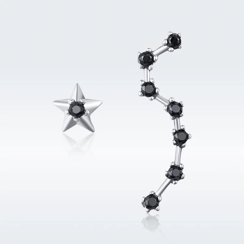 (image pour) Clous d'Oreilles Style PANDORA Grande Ourse - SCE166 - Afficher 3