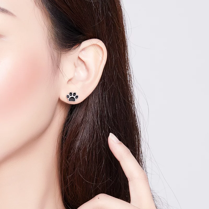 (image pour) Clous d'Oreilles Style PANDORA Griffes en herbe - SCE757 - Afficher 5