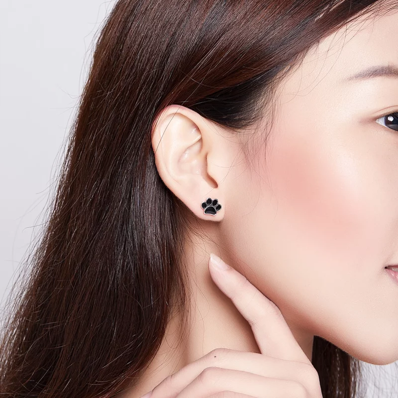 (image pour) Clous d'Oreilles Style PANDORA Griffes en herbe - SCE757 - Afficher 7