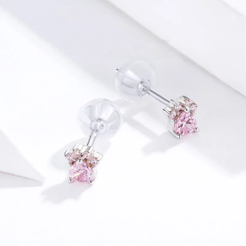 (image pour) Clous d'Oreilles Style PANDORA Griffes en herbe - SCE781 - Afficher 2