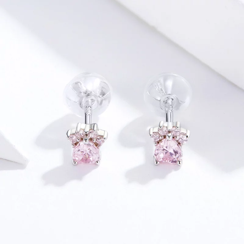 (image pour) Clous d'Oreilles Style PANDORA Griffes en herbe - SCE781 - Afficher 3
