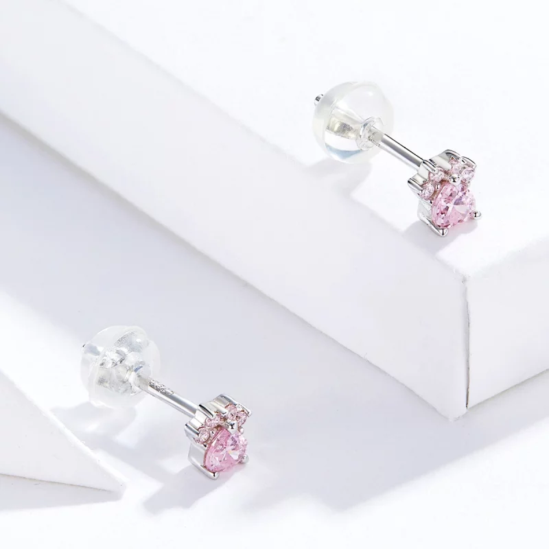(image pour) Clous d'Oreilles Style PANDORA Griffes en herbe - SCE781 - Afficher 4