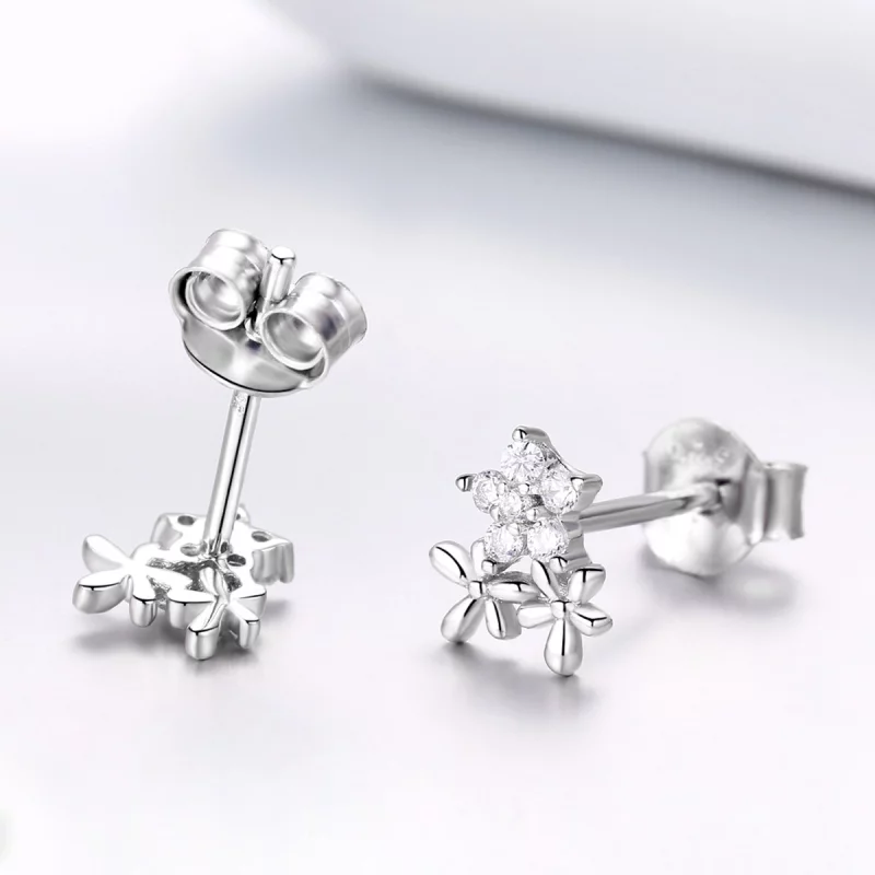 (image pour) Clous d'Oreilles Style PANDORA Gypsophile - BSE030 - Afficher 2