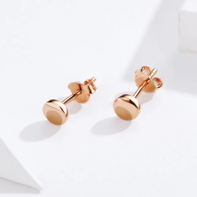 (image pour) Clous d'Oreilles Style PANDORA Haricot simple - SCE705-C - Afficher 2