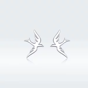 Clous d'Oreilles Style PANDORA Hirondelle de printemps - BSE302 (image pour) Clous d'Oreilles Style PANDORA Hirondelle de printemps - BSE302