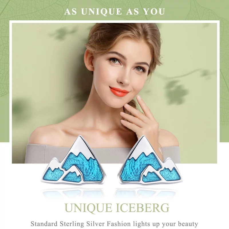 (image pour) Clous d'Oreilles Style PANDORA Iceberg unique - SCE475 - Afficher 2