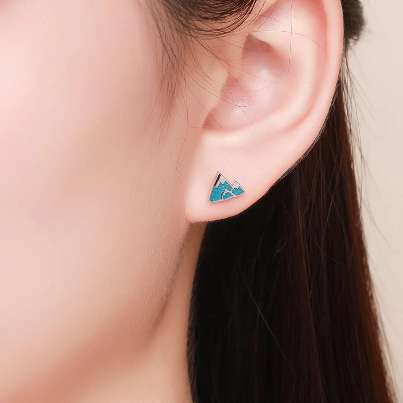 (image pour) Clous d'Oreilles Style PANDORA Iceberg unique - SCE475 - Afficher 6